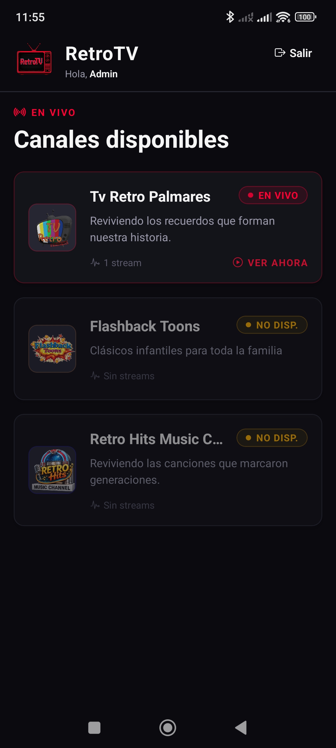 Selección de Canales